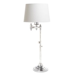 Harrod Antique Nickel Swivel Lamp with White Shade - Avant Garde Furniture - Designer Furniture Store & Luxury Home Decor