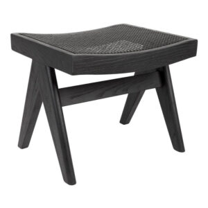 Havana Black Oak Rattan Ottoman Stool - Avant Garde Furniture - Designer Furniture Store & Luxury Home Decor