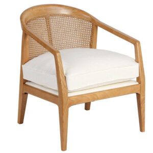 Havana Natural Oak White Linen Dining Chair - Avant Garde Furniture - Designer Furniture Store & Luxury Home Decor