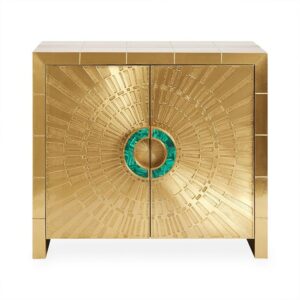 Hermes Brass Malachite Bar Cabinet - Avant Garde Furniture - Designer Furniture Store & Luxury Home Decor