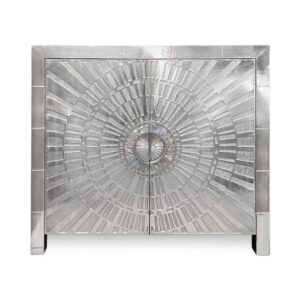Hermes Nickel Abalone Cabinet - Avant Garde Furniture - Designer Furniture Store & Luxury Home Decor