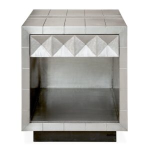 Hermes Nickel Sidetable Drawer - Avant Garde Furniture - Designer Furniture Store & Luxury Home Decor