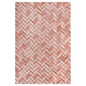 Herringbone Blush Cowhide Rug 6 x 9 - Avant Garde Furniture - Designer Furniture Store & Luxury Home Decor
