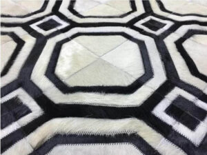 Honeycomb White Black Cowhide Rug / Per Sq Metre - Avant Garde Furniture - Designer Furniture Store & Luxury Home Decor