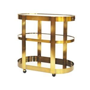 Hugh Antique Brass Mirror Bar Cart - Avant Garde Furniture - Designer Furniture Store & Luxury Home Decor