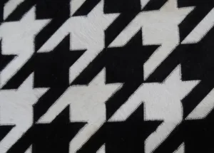 Houndstooth Black White Brazilian Cowhide Rug / Per Sq Metre - Avant Garde Furniture - Designer Furniture Store & Luxury Home Decor