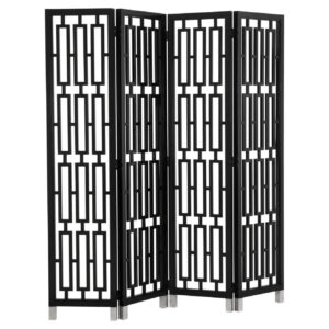Imperial Black Geometric Dressing Screen - Avant Garde Furniture - Designer Furniture Store & Luxury Home Decor