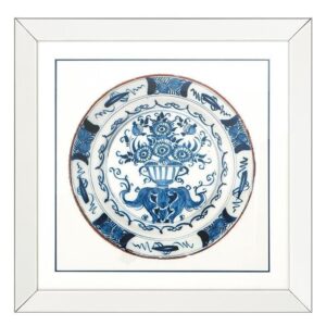 Imperial Blue White China Mirror Framed Print III 80cm - Avant Garde Furniture - Designer Furniture Store & Luxury Home Decor