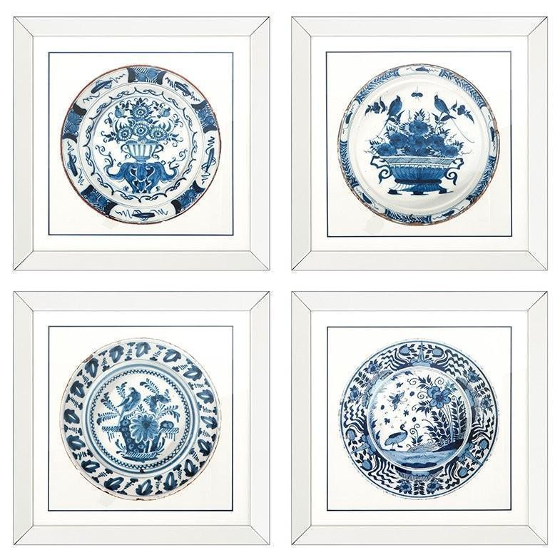 Imperial Blue White China Mirror Framed Print III 80cm - Avant Garde Furniture - Designer Furniture Store & Luxury Home Decor