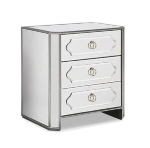 Imperial Silver Mirror Bedside Chest - Avant Garde Furniture - Designer Furniture Store & Luxury Home Decor