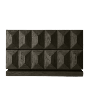 India Geometric Dark Oak Chest - Avant Garde Furniture - Designer Furniture Store & Luxury Home Decor