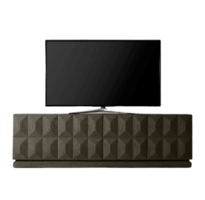 India Geometric Dark Oak Media Cabinet - Avant Garde Furniture - Designer Furniture Store & Luxury Home Decor