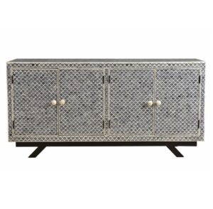 India Grey Ivory Fishscale Bone Inlay Buffet - Avant Garde Furniture - Designer Furniture Store & Luxury Home Decor
