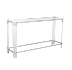 Jacques Chrome Lucite Console Table - Avant Garde Furniture - Designer Furniture Store & Luxury Home Decor