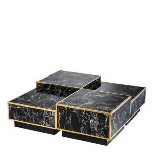 Jagger Nero Merquina Brushed Brass Coffee Table Set - Avant Garde Furniture - Designer Furniture Store & Luxury Home Decor