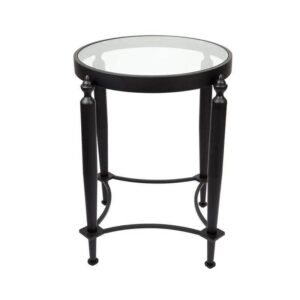 Jak Black Glass Sidetable - Avant Garde Furniture - Designer Furniture Store & Luxury Home Decor