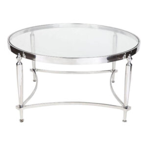 Jak Nickel Glass Coffee Table - Avant Garde Furniture - Designer Furniture Store & Luxury Home Decor