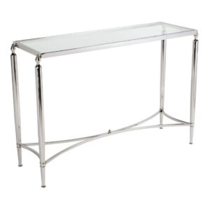 Jak Silver Nickel Glass Console Table - Avant Garde Furniture - Designer Furniture Store & Luxury Home Decor