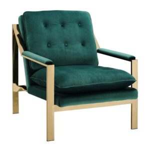 Jetsetter Green Velvet Gold Armchair - Avant Garde Furniture - Designer Furniture Store & Luxury Home Decor