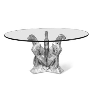 Jouve Panthere Silver Leaf Dining Table - Avant Garde Furniture - Designer Furniture Store & Luxury Home Decor