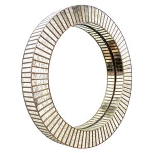 Karlin Antique Brass Round Mirror - Avant Garde Furniture - Designer Furniture Store & Luxury Home Decor