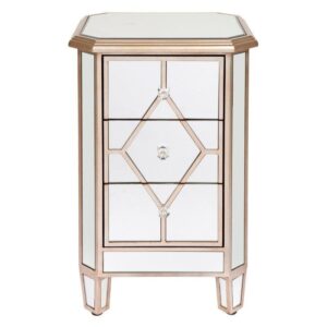 Kensington Champagne Gold Mirror Bedside - Avant Garde Furniture - Designer Furniture Store & Luxury Home Decor
