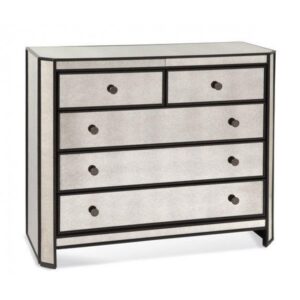 Kent Black Antique Mirror Drawer Chest - Avant Garde Furniture - Designer Furniture Store & Luxury Home Decor