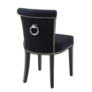 Key Largo Black Linen Dining Chair - Avant Garde Furniture - Designer Furniture Store & Luxury Home Decor