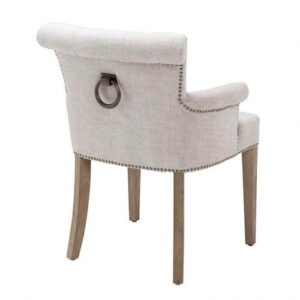 Key Largo Off White Linen Dining Armchair - Avant Garde Furniture - Designer Furniture Store & Luxury Home Decor