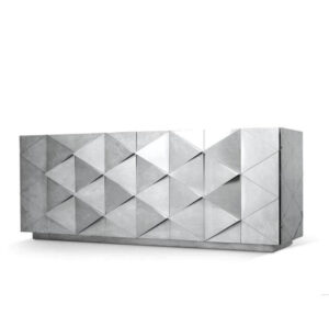 Lagerfeld Matte Nickel Buffet Cabinet - Avant Garde Furniture - Designer Furniture Store & Luxury Home Decor