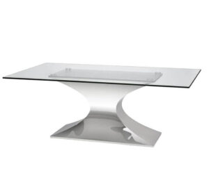 Lagerfeld Chrome Silver Dining Table 200cm - Avant Garde Furniture - Designer Furniture Store & Luxury Home Decor
