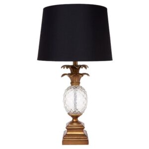 Langley Antique Gold Table Lamp with Black Shade - Avant Garde Furniture - Designer Furniture Store & Luxury Home Decor