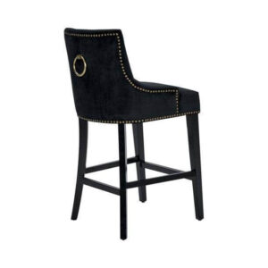 Largo Black Velvet Gold Counter Stool - Avant Garde Furniture - Designer Furniture Store & Luxury Home Decor