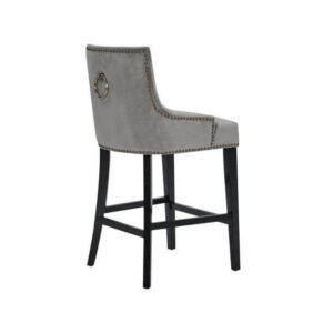 Largo Light Grey Velvet Gold Counter Stool - Avant Garde Furniture - Designer Furniture Store & Luxury Home Decor