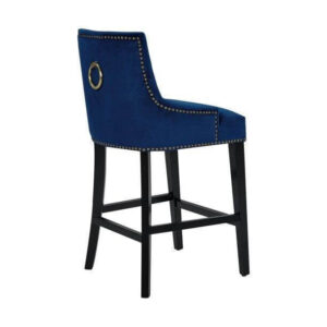 Largo Navy Velvet Counter Stool - Avant Garde Furniture - Designer Furniture Store & Luxury Home Decor