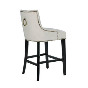Largo White Velvet Gold Counter Stool - Avant Garde Furniture - Designer Furniture Store & Luxury Home Decor