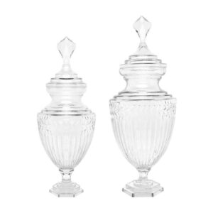 Laurent Hand Cut Glass Temple Jar - Avant Garde Furniture - Designer Furniture Store & Luxury Home Decor