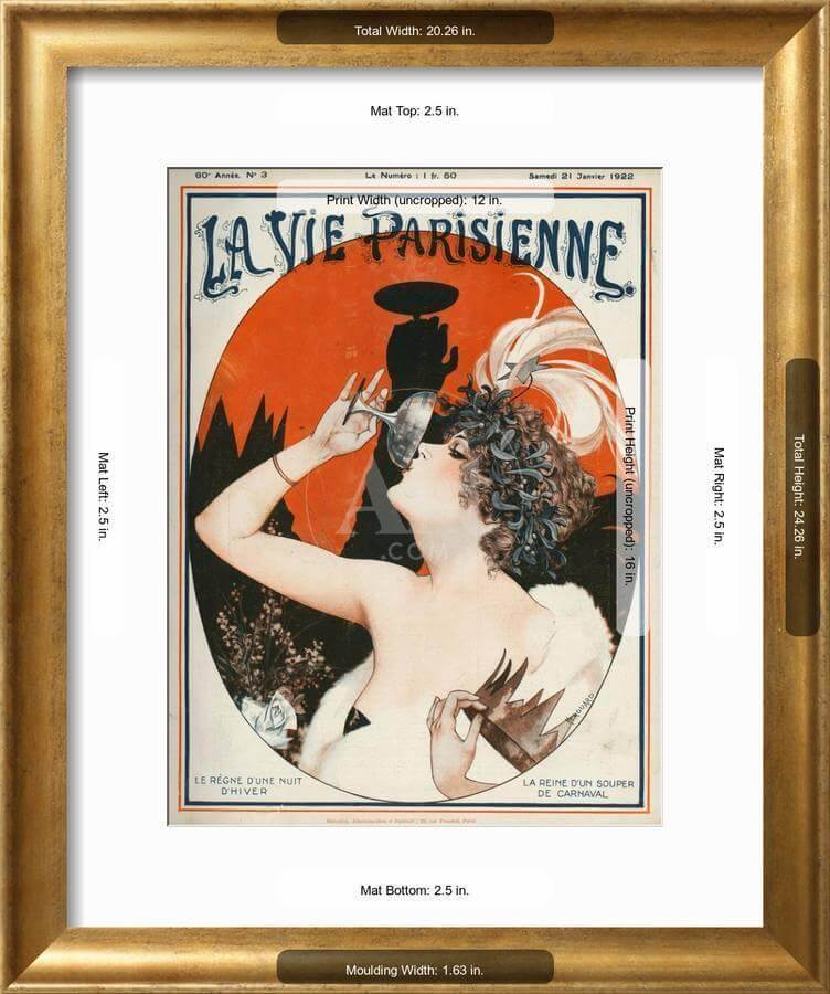 La Vie Parisienne 1920s France Framed Fine Art 61cm - Avant Garde Furniture - Designer Furniture Store & Luxury Home Decor