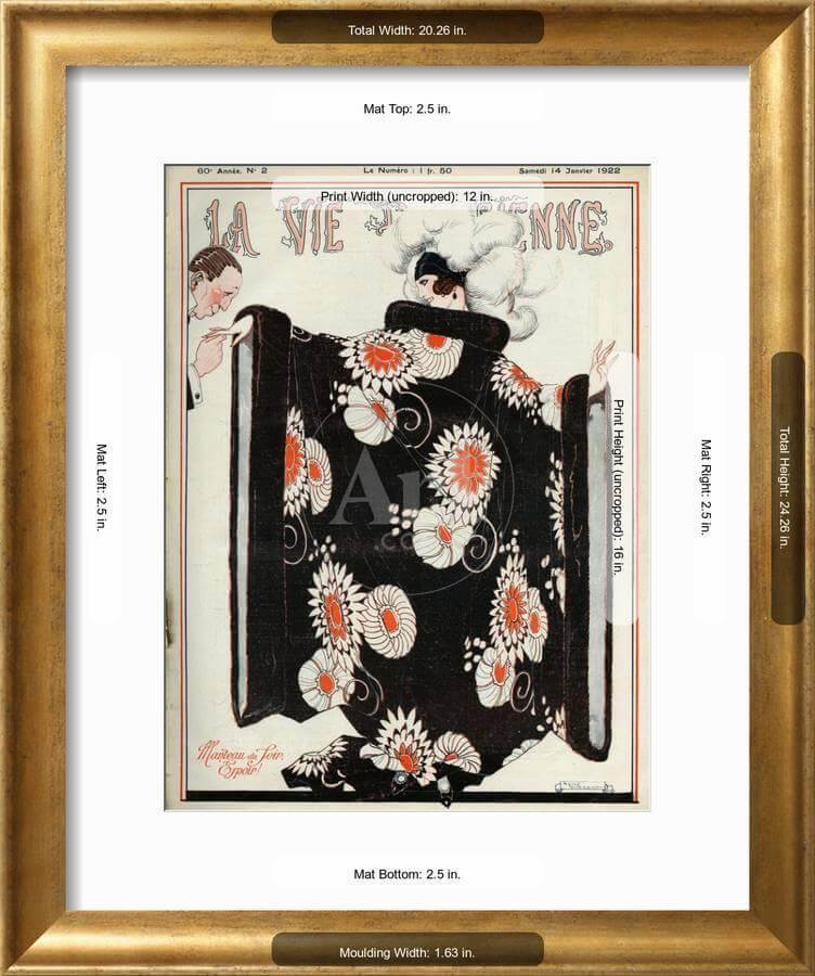 La Vie Parisienne 1920s France Framed Fine Art 61cm - Avant Garde Furniture - Designer Furniture Store & Luxury Home Decor