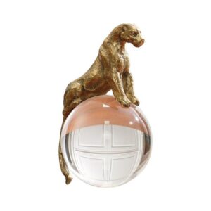 Le Object Crystal Ball Brass Jaguar 25cm - Avant Garde Furniture - Designer Furniture Store & Luxury Home Decor