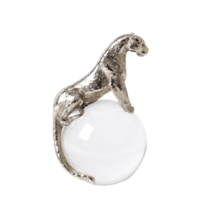 Le Object Crystal Ball Nickel Jaguar 25cm - Avant Garde Furniture - Designer Furniture Store & Luxury Home Decor