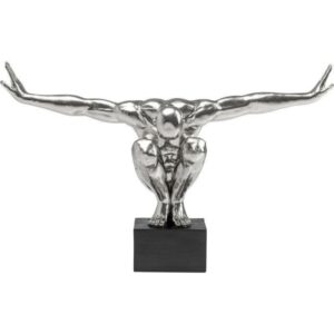 Le Object Male Athlete Large Silver Sculpture 100cm - Avant Garde Furniture - Designer Furniture Store & Luxury Home Decor