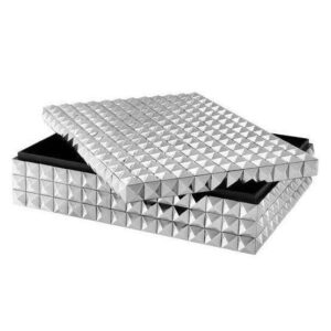 Le Object Silver Pyramid Storage Large Box - Avant Garde Furniture - Designer Furniture Store & Luxury Home Decor