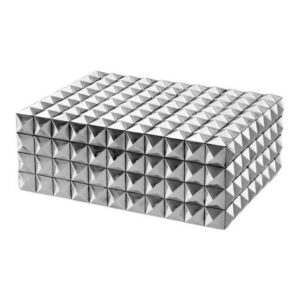 Le Object Silver Pyramid Storage Small Box - Avant Garde Furniture - Designer Furniture Store & Luxury Home Decor