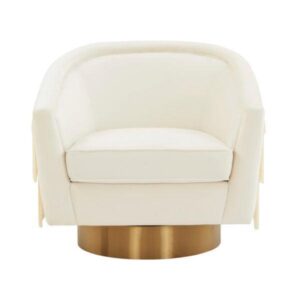 Le Vante Savona Cream Velvet Gold Armchair - Avant Garde Furniture - Designer Furniture Store & Luxury Home Decor
