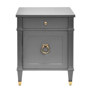 Lily Grey Lacquer Brass Sidetable - Avant Garde Furniture - Designer Furniture Store & Luxury Home Decor