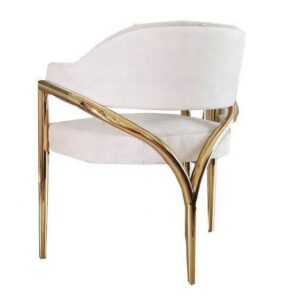 Louboutin Ivory Velvet Gold Chair - Avant Garde Furniture - Designer Furniture Store & Luxury Home Decor