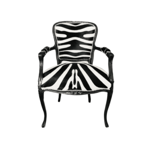 Louis XV Zebra Black White Chair - Avant Garde Furniture - Designer Furniture Store & Luxury Home Decor