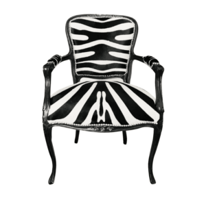Louis XV Zebra Black White Chair - Avant Garde Furniture - Designer Furniture Store & Luxury Home Decor