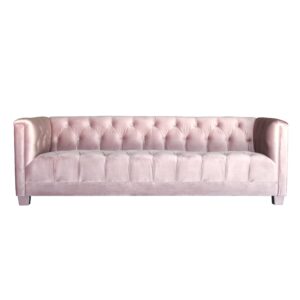 Luxor Pastel Pink Velvet Sofa 230cm - Avant Garde Furniture - Designer Furniture Store & Luxury Home Decor
